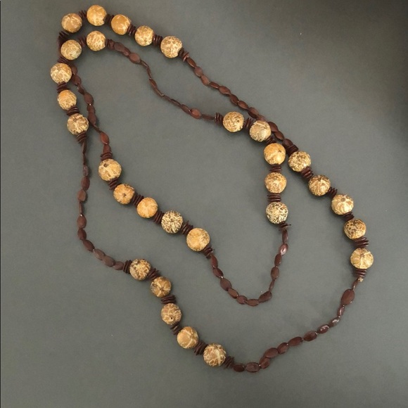 24” wood carved beads - Picture 1 of 3